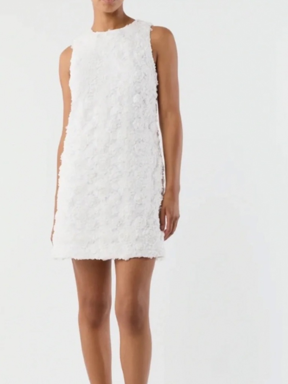 NWT, ANN MASHBURN SUSY SHIFT DRESS IN DARLING WHITE FLORAL CHAIN EMBROIDERY